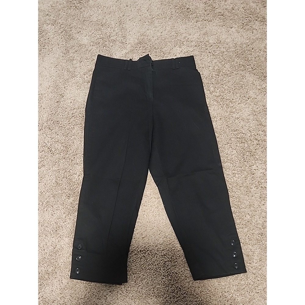 Counterparts‎ Women's Pull On Black Pants Size 8 Stretch, button & zipper